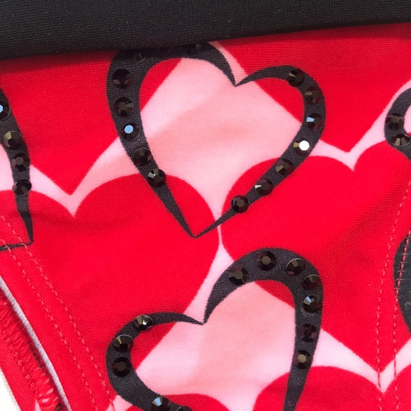 NWT Le Doux Bikini Bottoms hearts, sz M - Picture 4 of 8